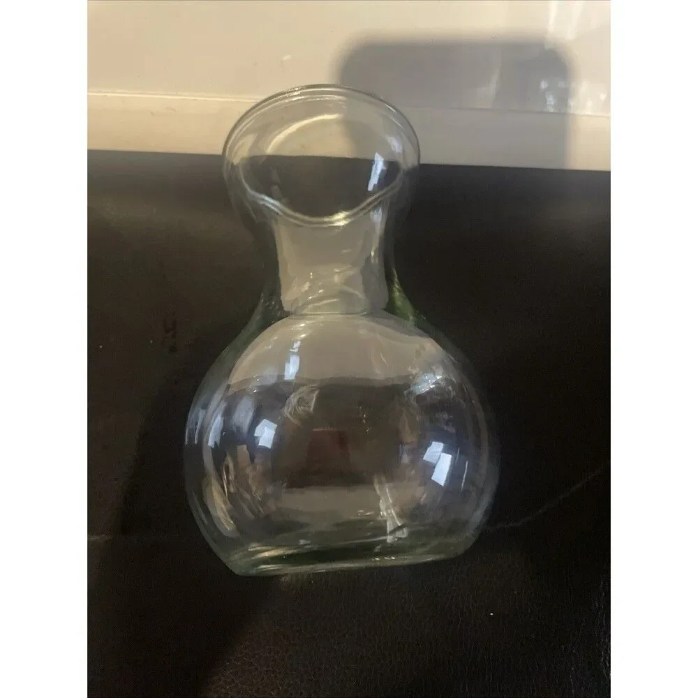 Glass bulb forcing clear hourglass hand‎ blown vase